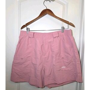 Aftco Original Fishing Shorts 38 Cargo Nylon Boating Deck Guide Pink 5.5" Inseam